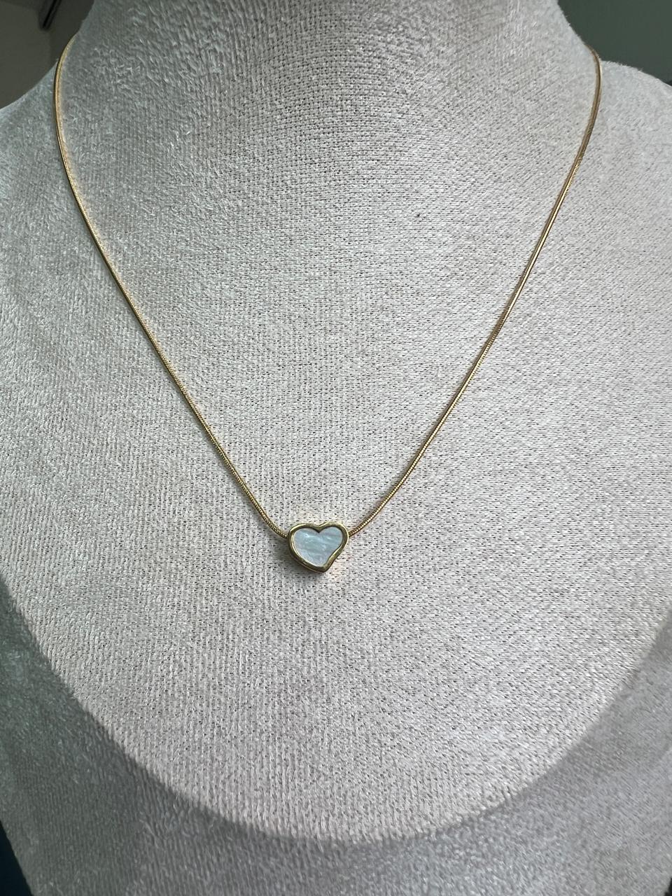 Little Heart Mother of Pearl Necklace