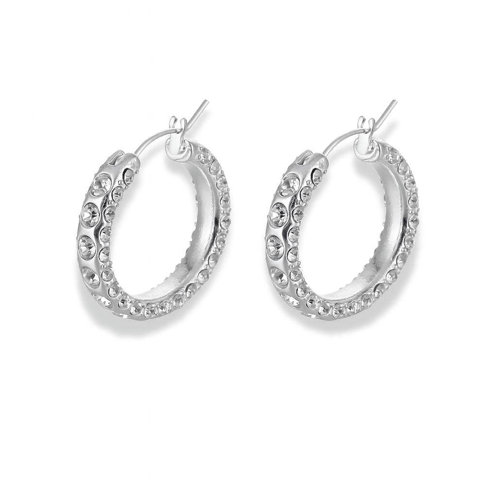 Crystal Glow Hoop Earrings
