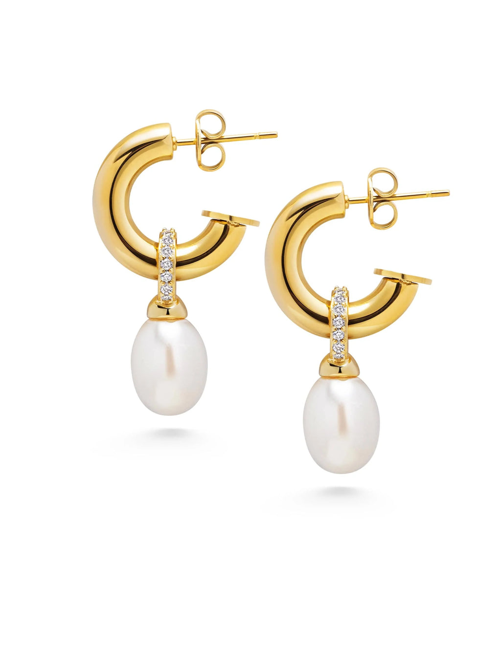 Pearl Charm Earrings
