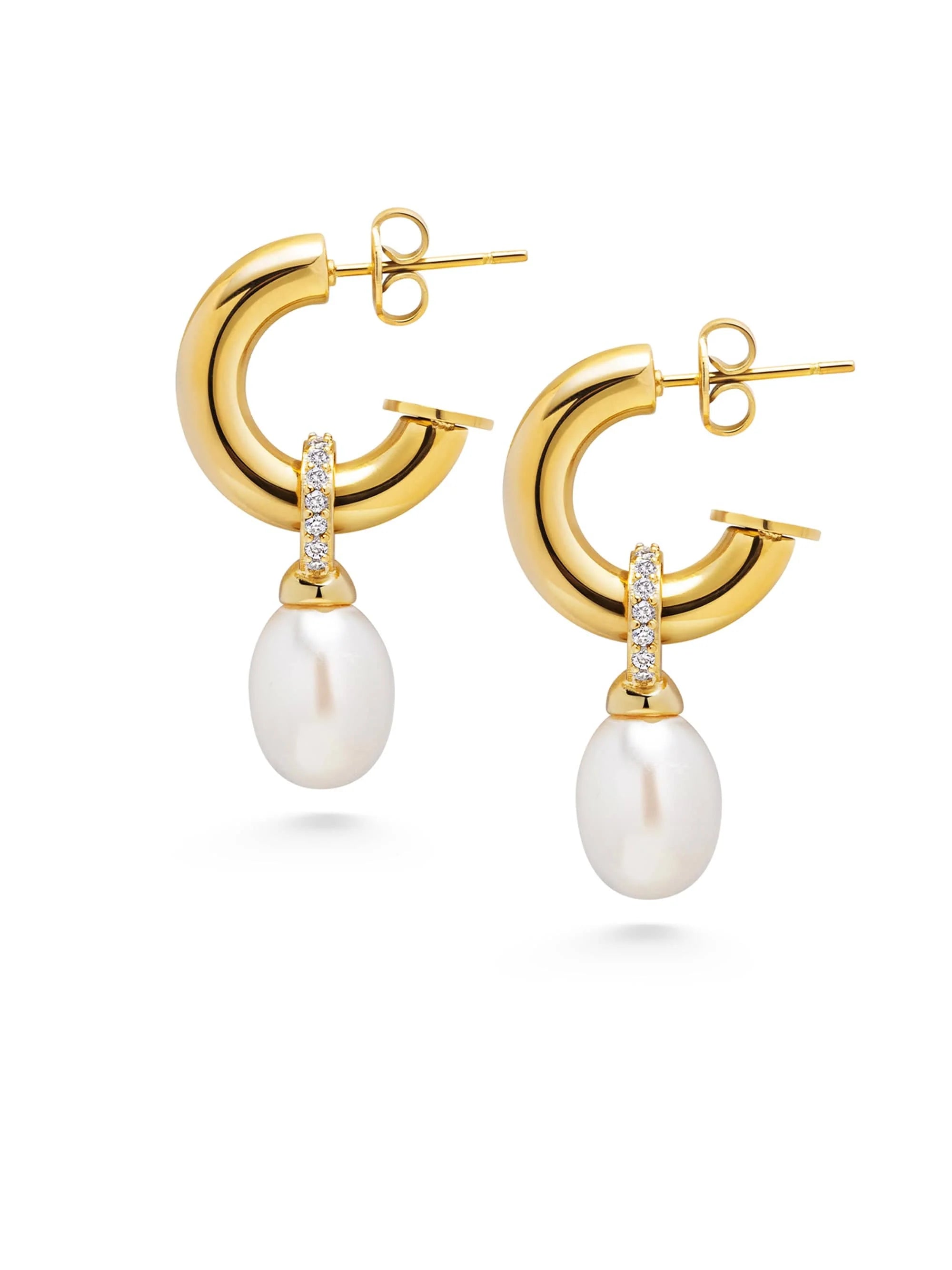 Pearl Charm Earrings