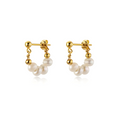 Luna Pearl Mini Hoops