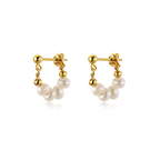 Luna Pearl Mini Hoops