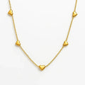 Golden Heart Chain Necklace