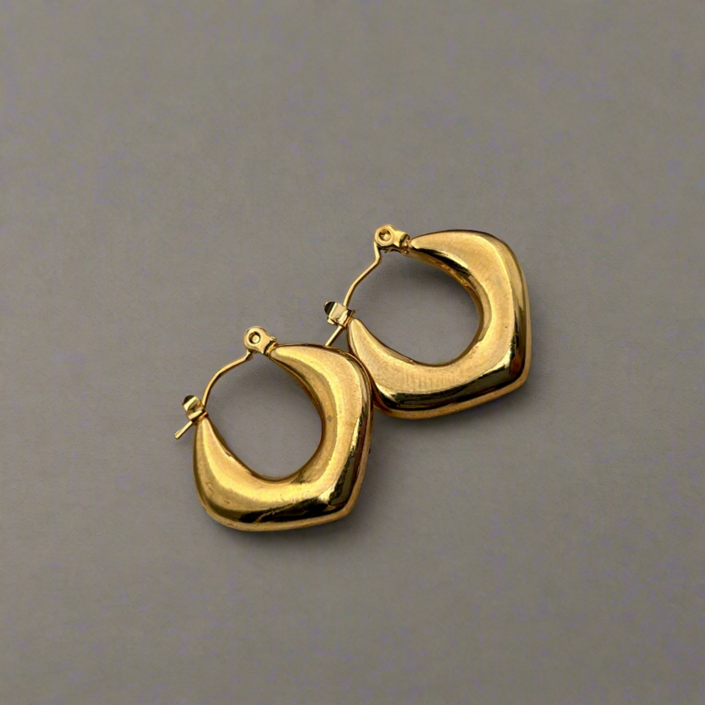 Tiny Crescent Hoop Earrings