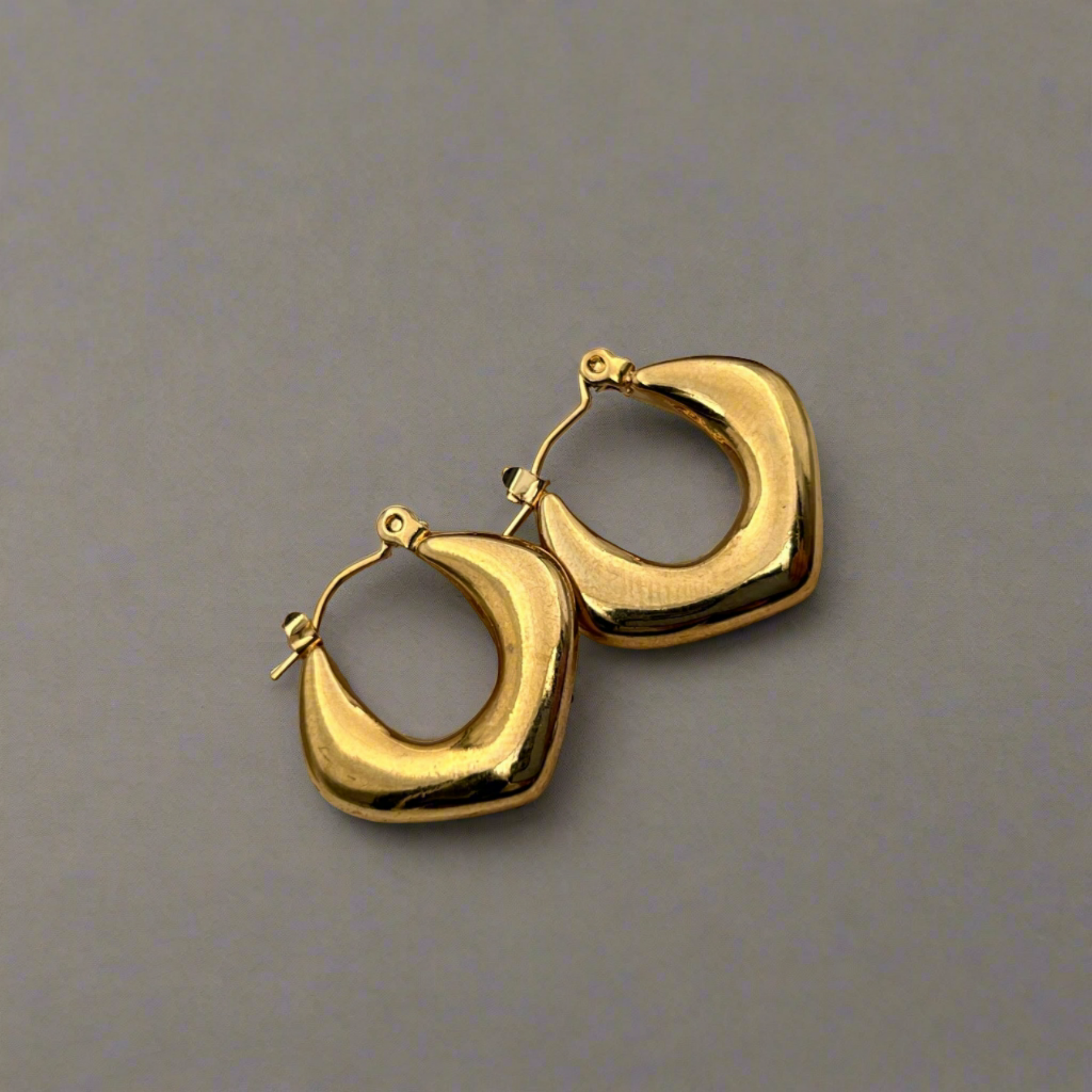 Tiny Crescent Hoop Earrings