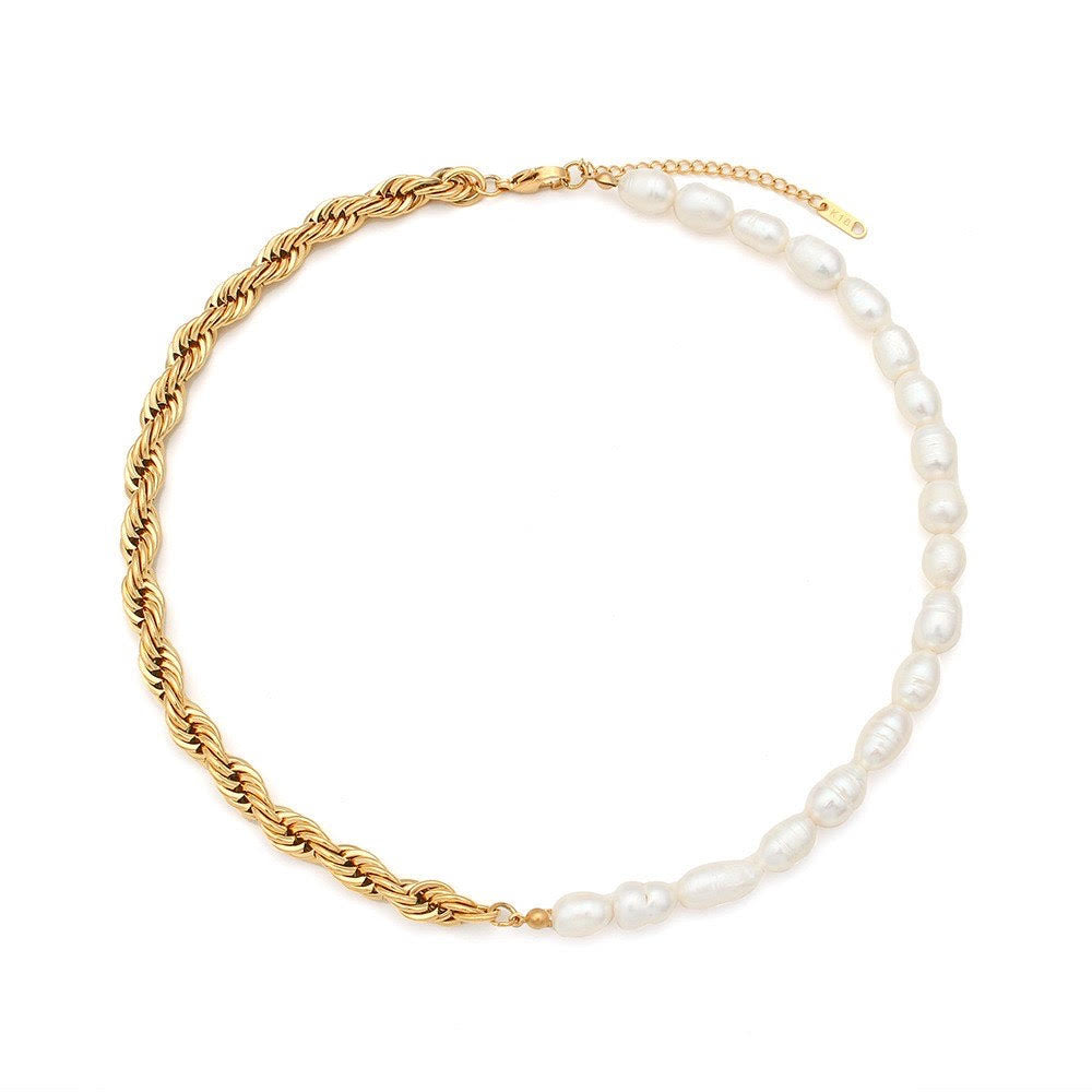Pearl Fresh Water Twisted Necklace