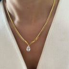 Pear V Diamond Necklace & Sweetheart Necklace Bundle